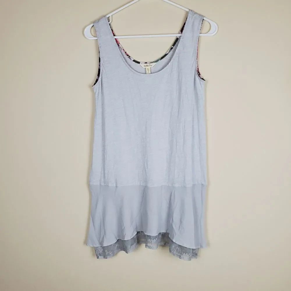 Matilda Jane Light Gray Stone House Tank Top Small